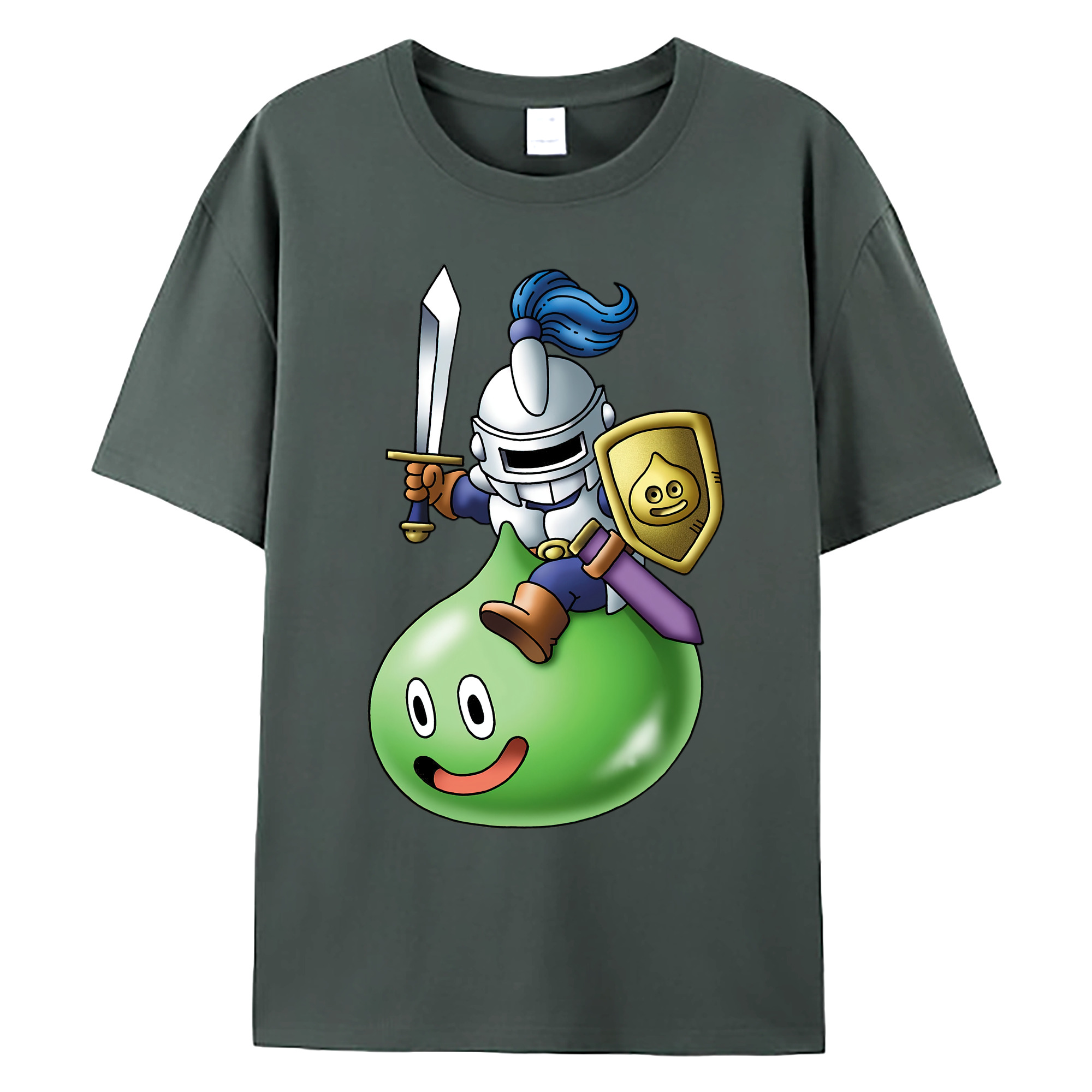 （画像用） ドラゴンクエスト Doragon Kuesuto Dragon Quest 綿100％ メンズ半袖Tシャツ｜肌触りやわらか＆通気性